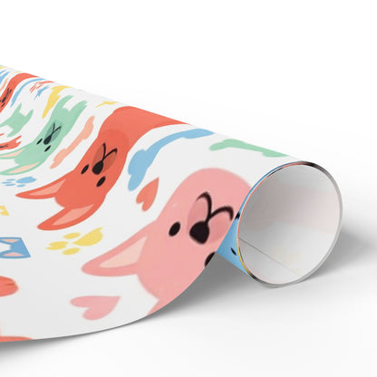 Cute Colorful Frenchie Wrapping Paper Roll — Pet Lover Gift Wrap