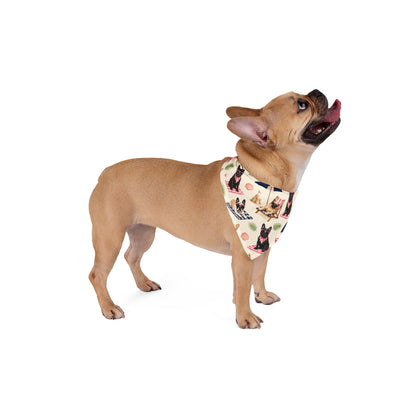 Beach Pup Pattern Pet Bandana — Summer Dogs on Towels & Umbrellas