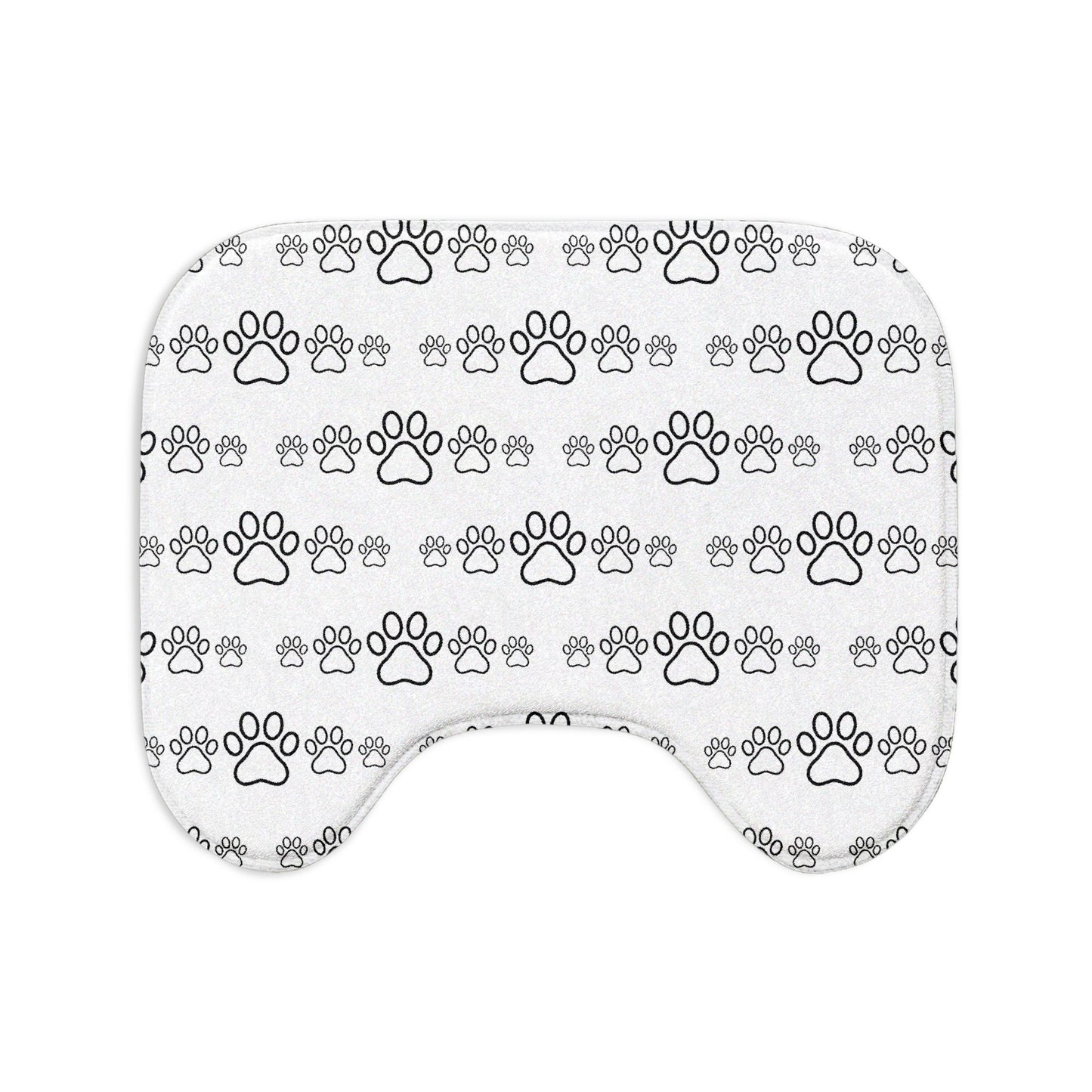 Paw Print Bath Mat Set — 3-Piece Non-Slip Pet Paw Bathroom Rug Set
