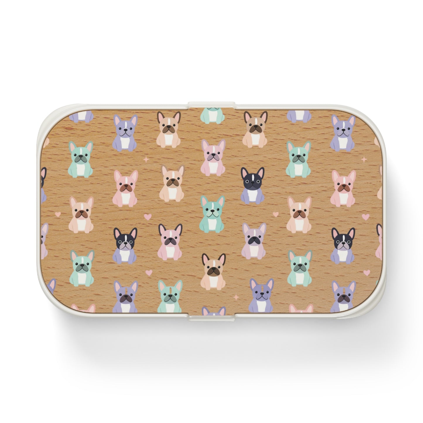 Cute French Bulldog Bento Box – Pastel Pup Pattern Lunch Container