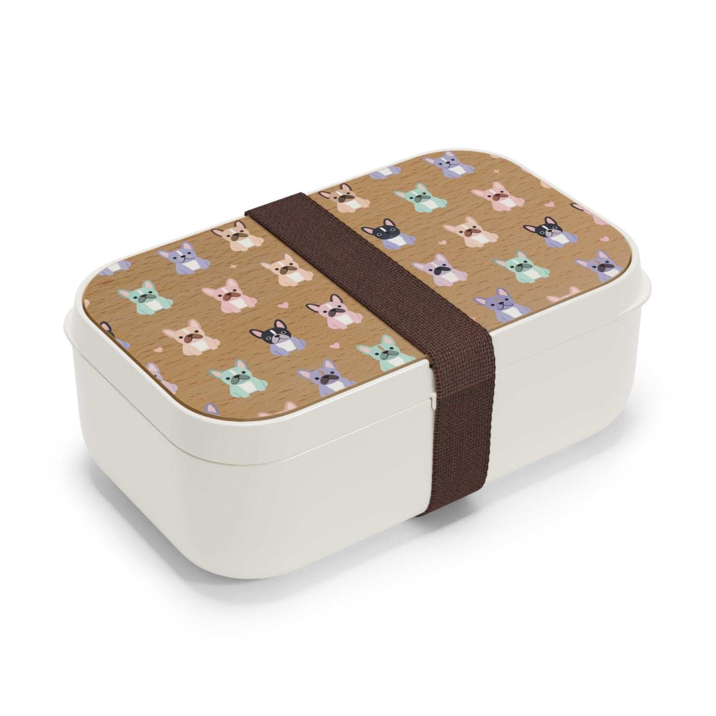 Cute French Bulldog Bento Box – Pastel Pup Pattern Lunch Container