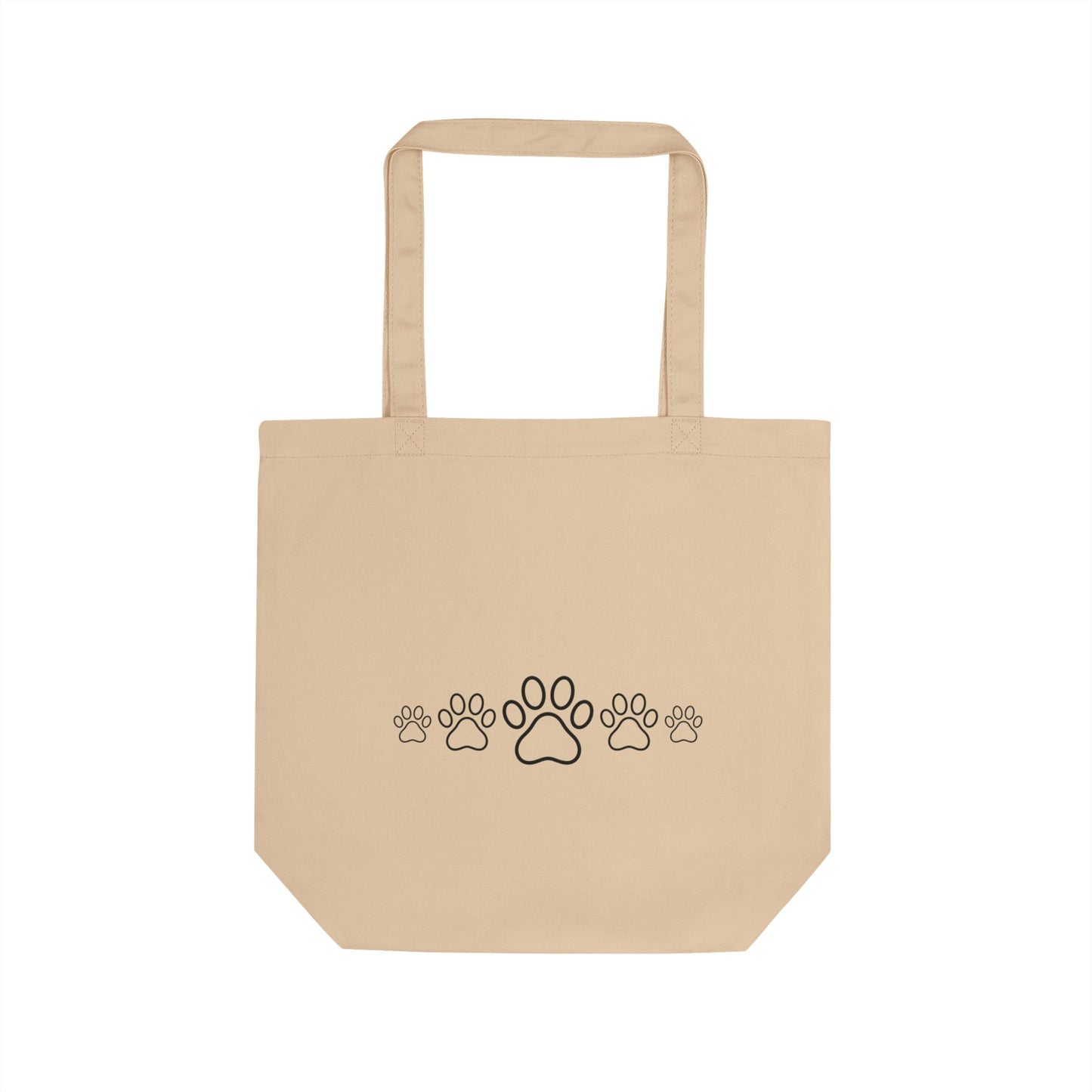 Frenchie Love Tote Bag — Cute French Bulldog Eco Tote (Paw Print Back)