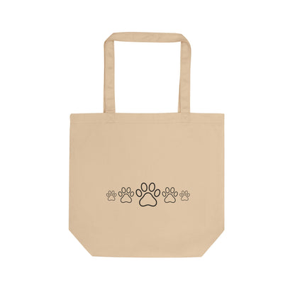 Frenchie Love Tote Bag — Cute French Bulldog Eco Tote (Paw Print Back)