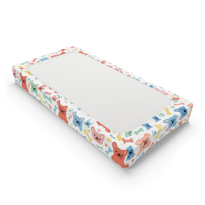 Baby Changing Pad Cover — Colorful Cute Puppy Pattern