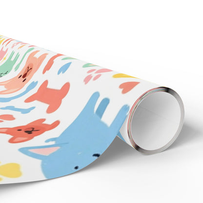 Cute Colorful Frenchie Wrapping Paper Roll — Pet Lover Gift Wrap